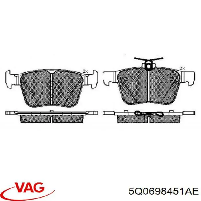 LP3845 Delphi Колодки гальмівні задні, дискові