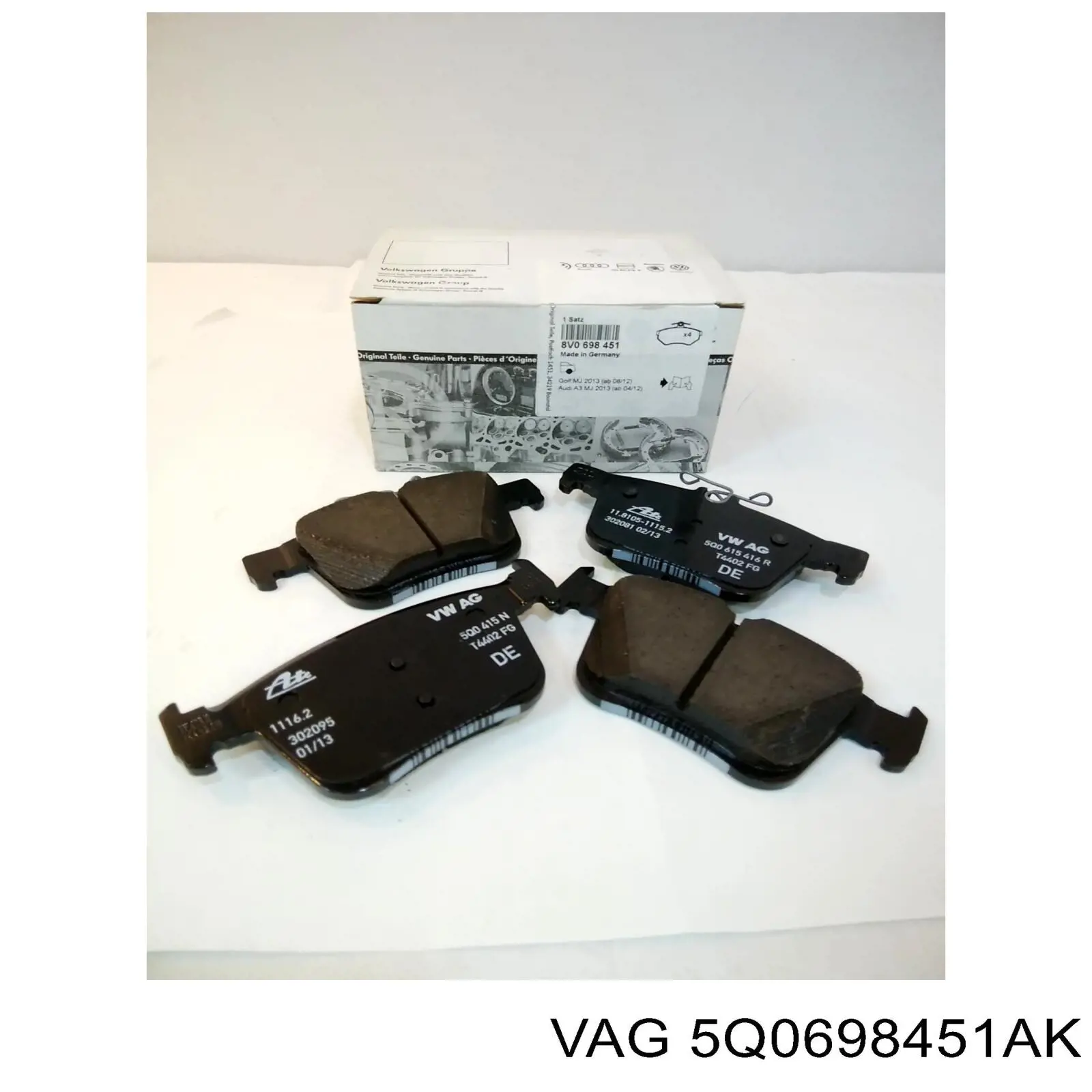 Задні дискові колодки VAG 5Q0698451AK