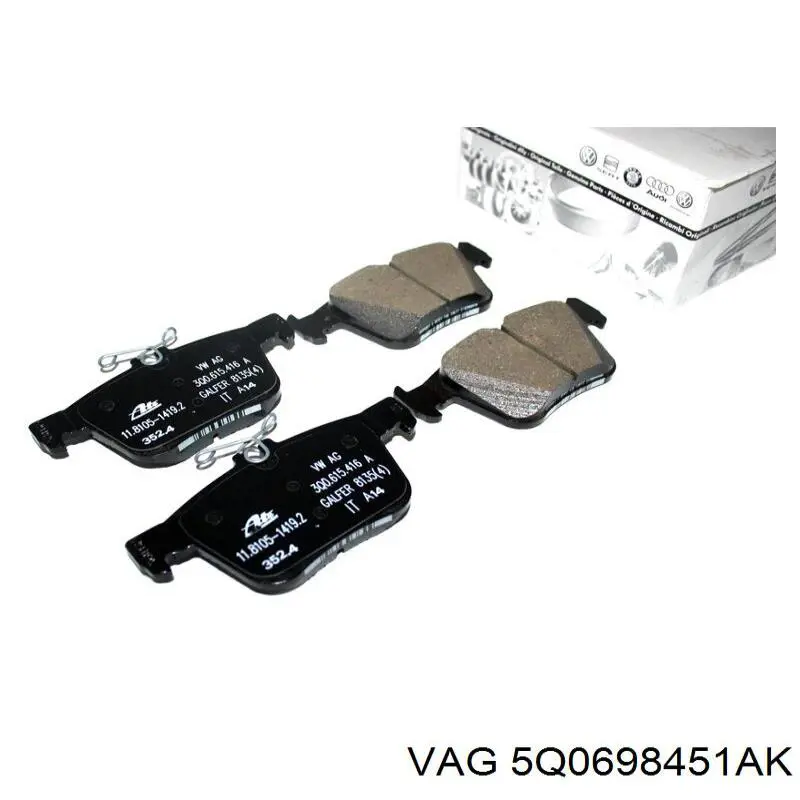Купити 5Q0698451AK VAG Задні колодки