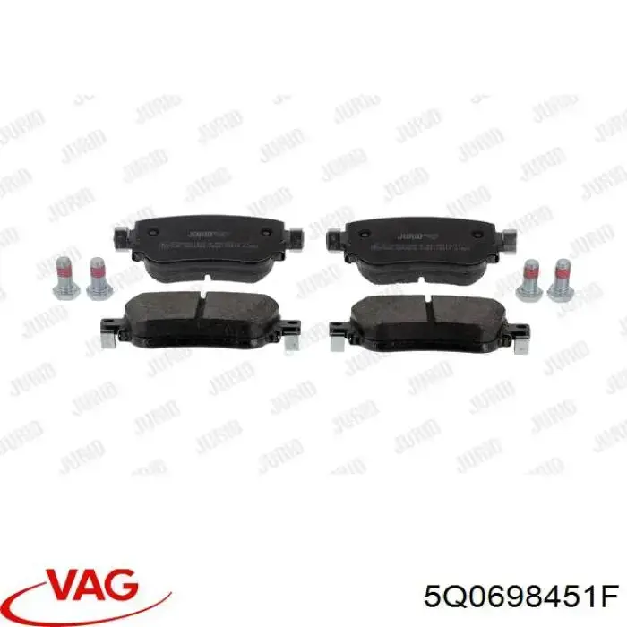 Купити 5Q0698451F VAG Задні колодки