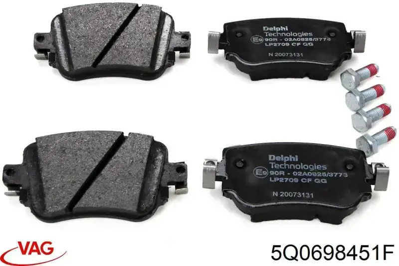 Задні дискові колодки VAG 5Q0698451F