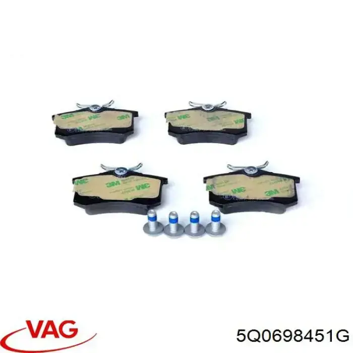 Задні гальмівні колодки VAG 5Q0698451G ціна, від 13.97 USD