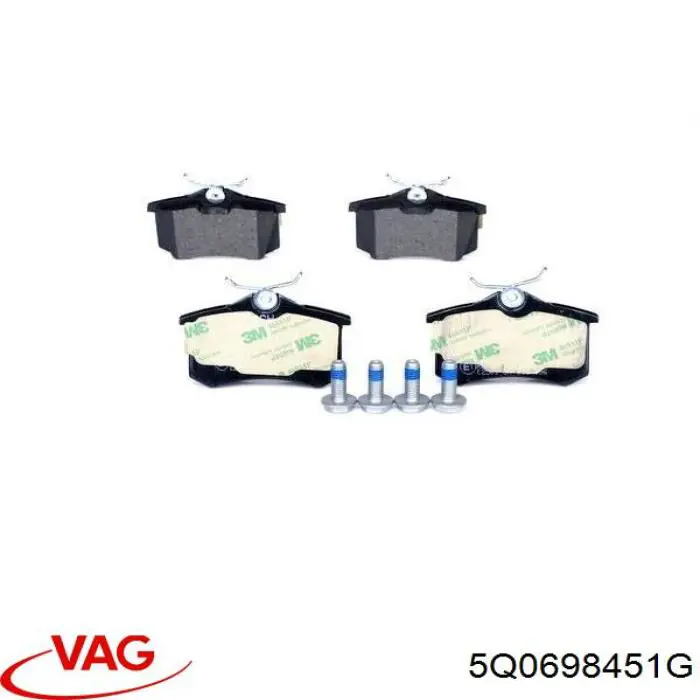 Задні дискові колодки VAG 5Q0698451G