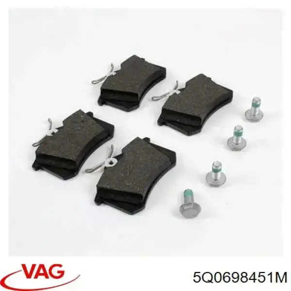 Задні дискові колодки VAG 5Q0698451M