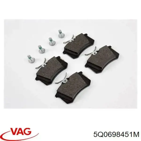 5Q0698451M VAG Колодки гальмівні задні, дискові