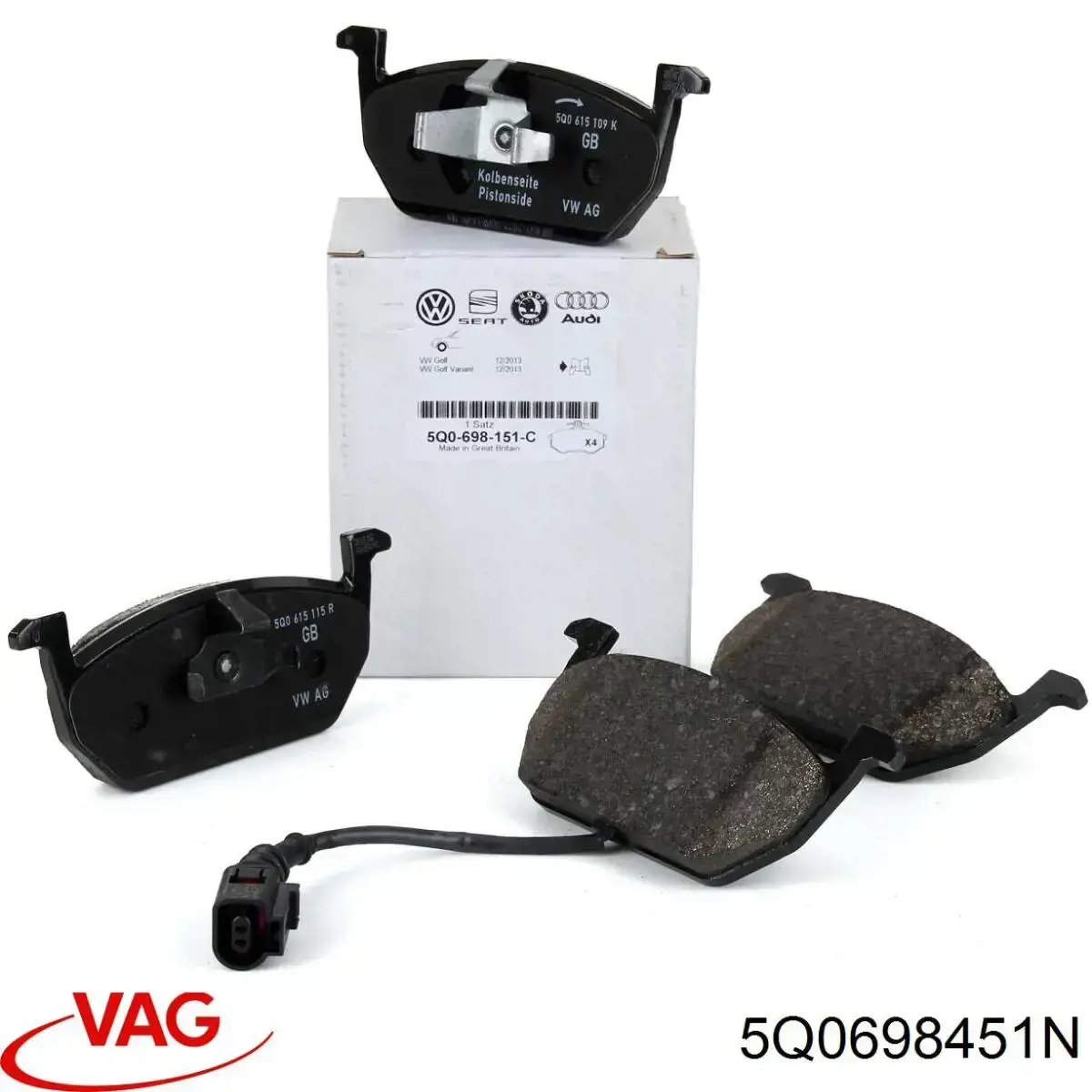 Купити 5Q0698451N VAG Задні колодки