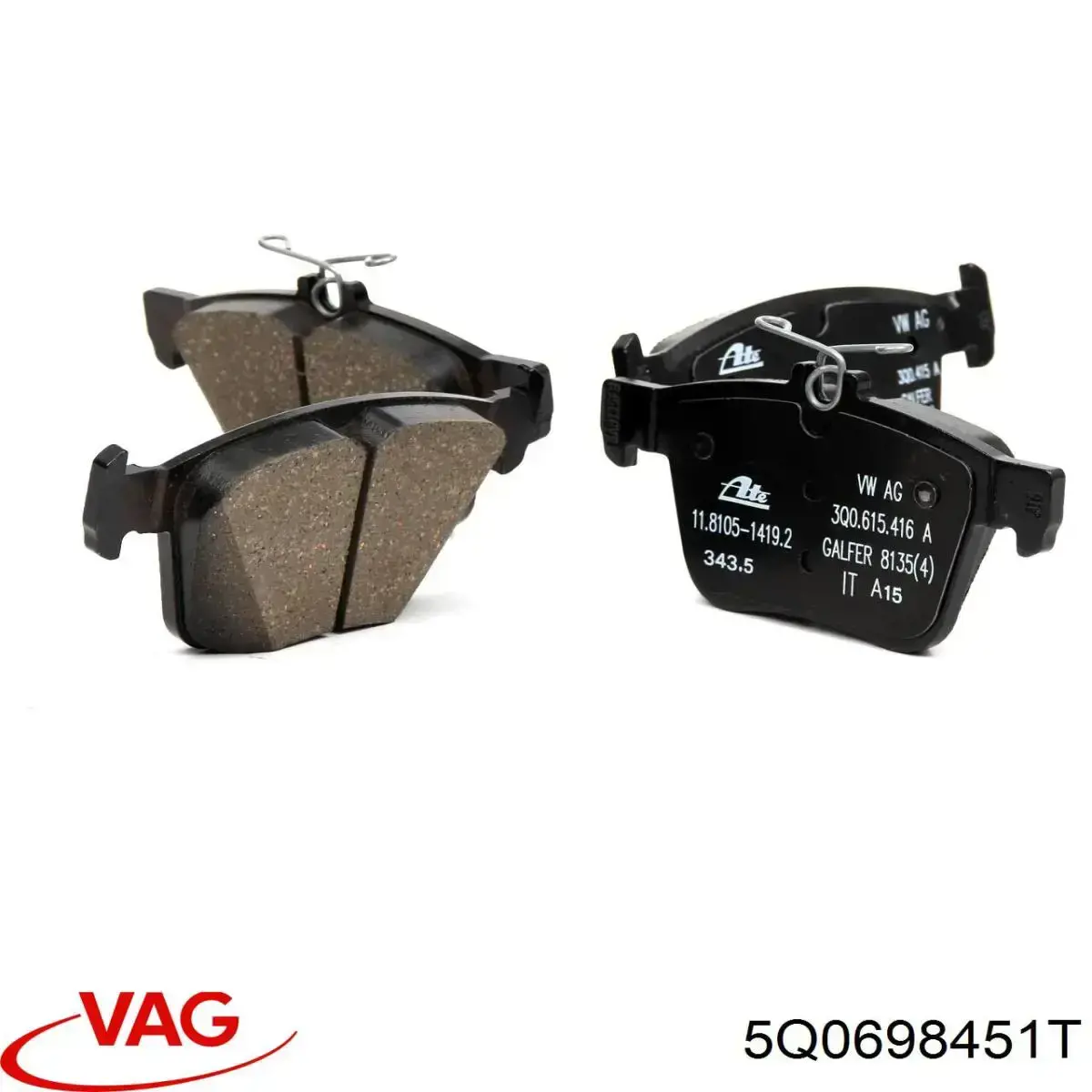 Купити 5Q0698451T VAG Задні колодки