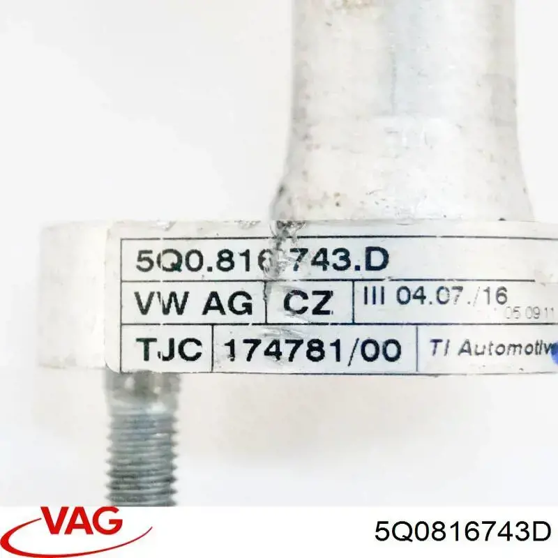 Шланг кондиціонера, від випарника до компресора VAG 5Q0816743D ціна, від 50.68 USD