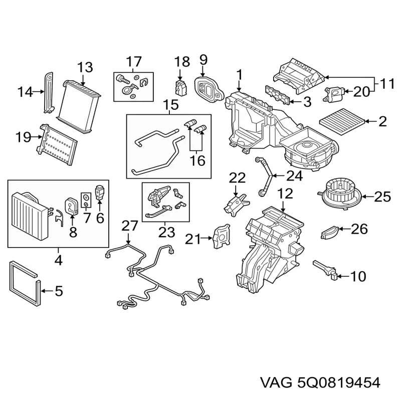  VAG 5Q0819454 ціна, від 12.67 USD