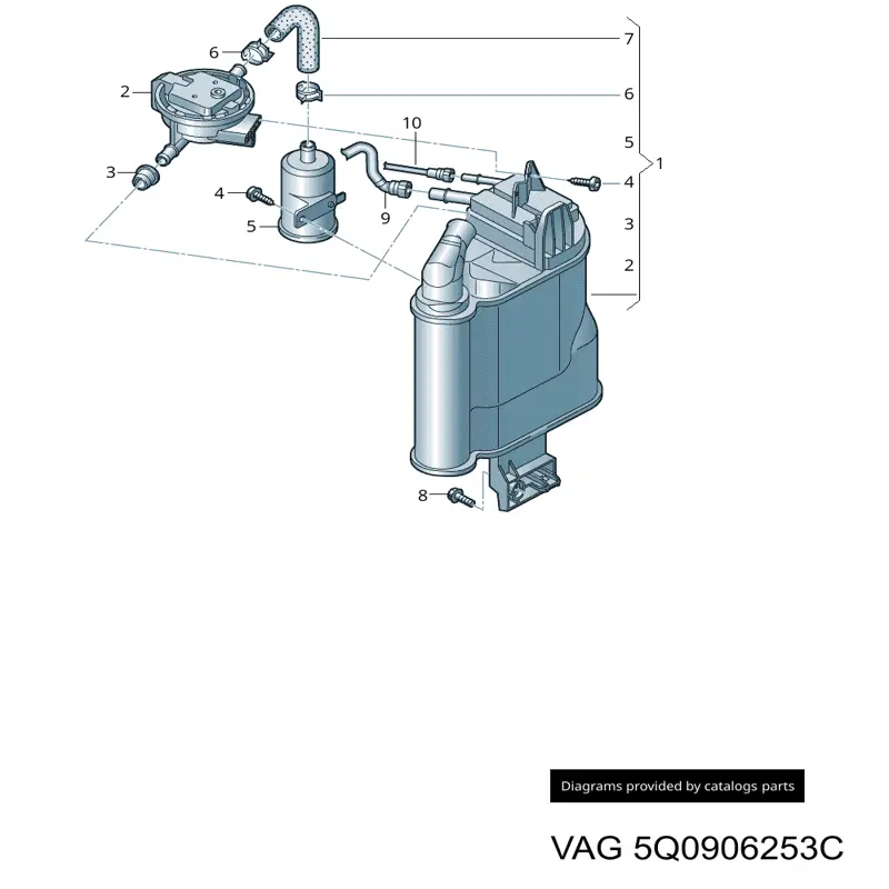 5Q0906253C VAG Система управління парами палива