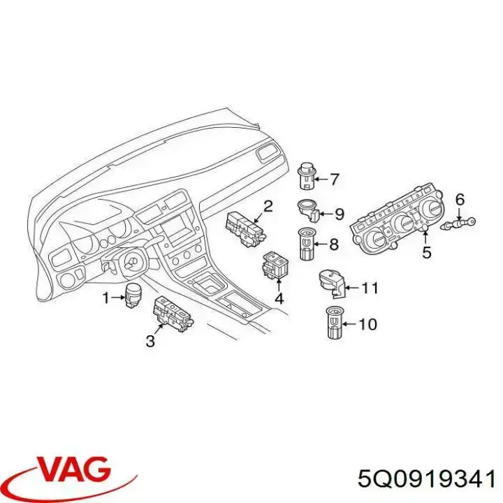  VAG 5Q0919341 ціна, від 18.50 USD