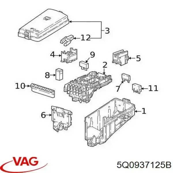 Монтажний блок VAG 5Q0937125B