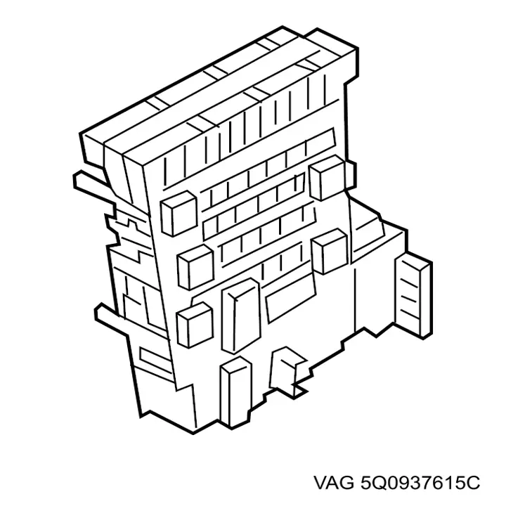 Блок запобіжників задній, салонний VAG 5Q0937615C