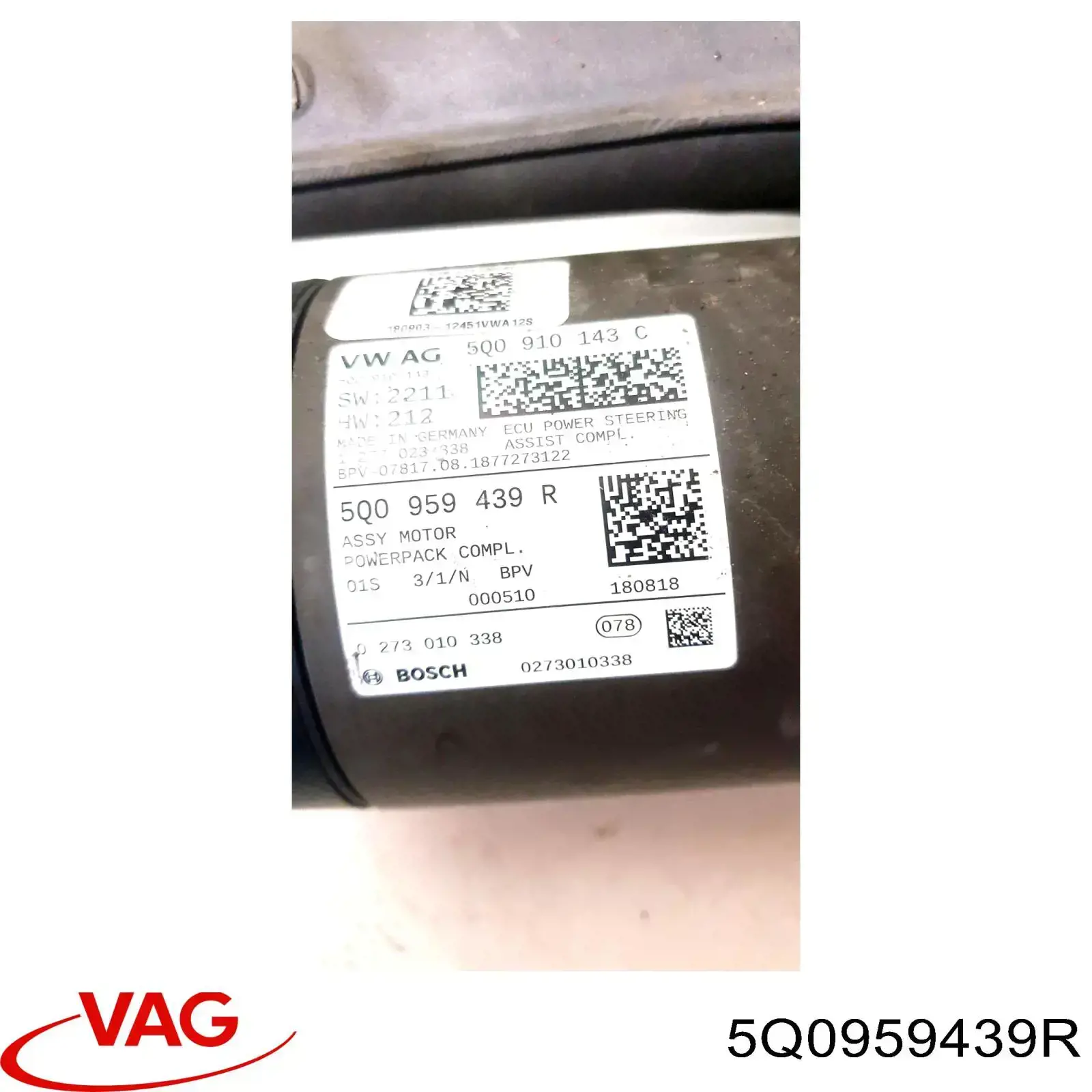 5Q0959439R VAG Рейковий рульовий механізм