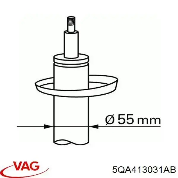 Купити 5QA413031AC VAG Амортизатор передньої підвіски