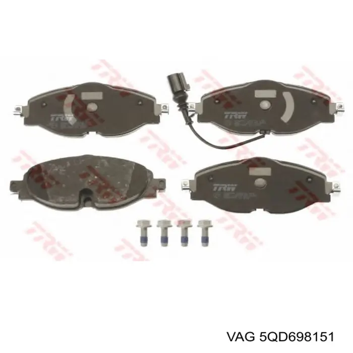 Гальмівні колодки VAG 5QD698151 ціна, від 40.24 USD