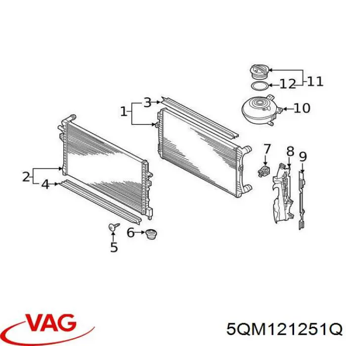  VAG 5QM121251Q ціна, від 98.61 USD