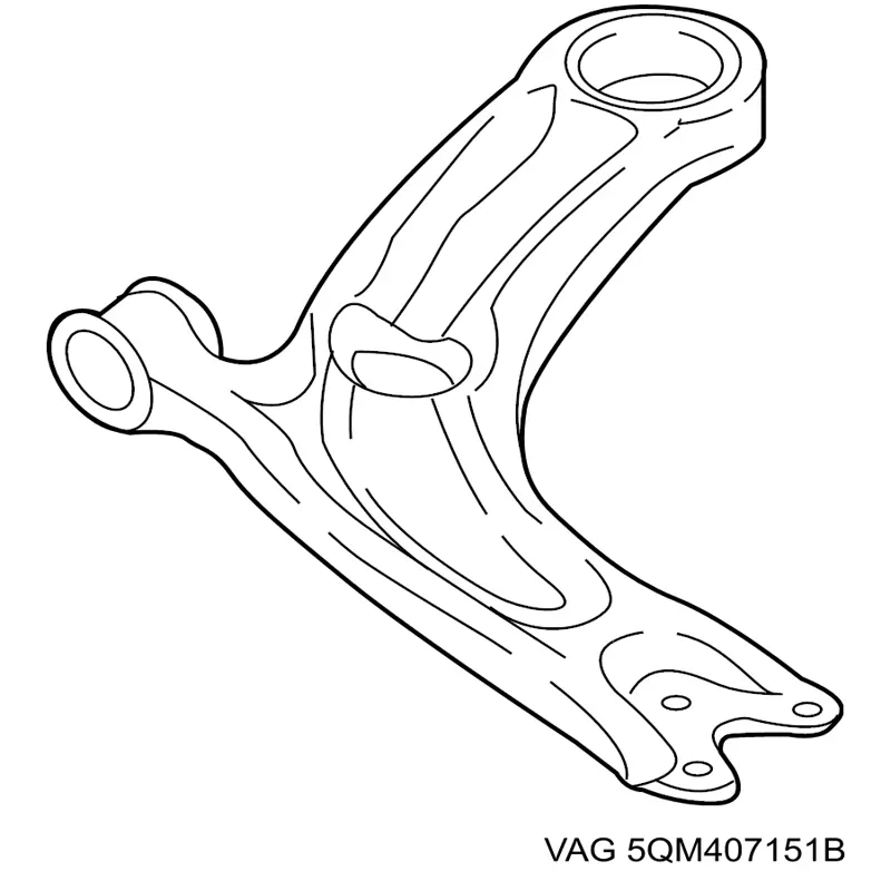 Важіль передній лівий VAG 5QM407151B ціна, від 102.71 USD