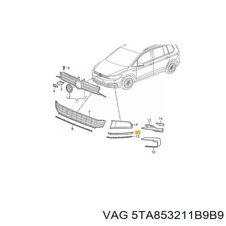 5TA853211B9B9 VAG 