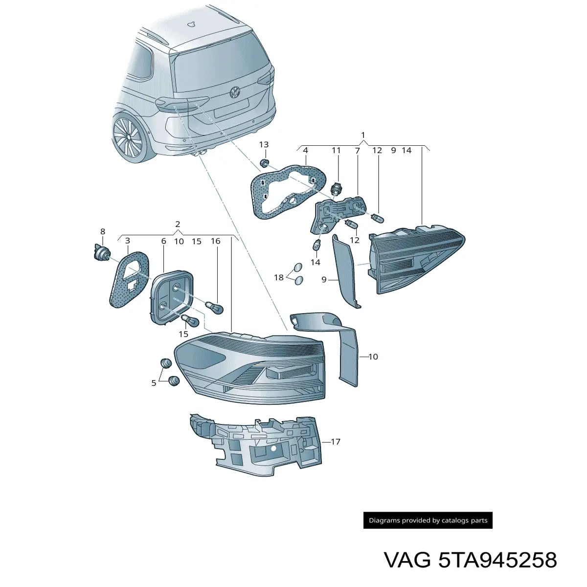 Купити 5TA945258A VAG 