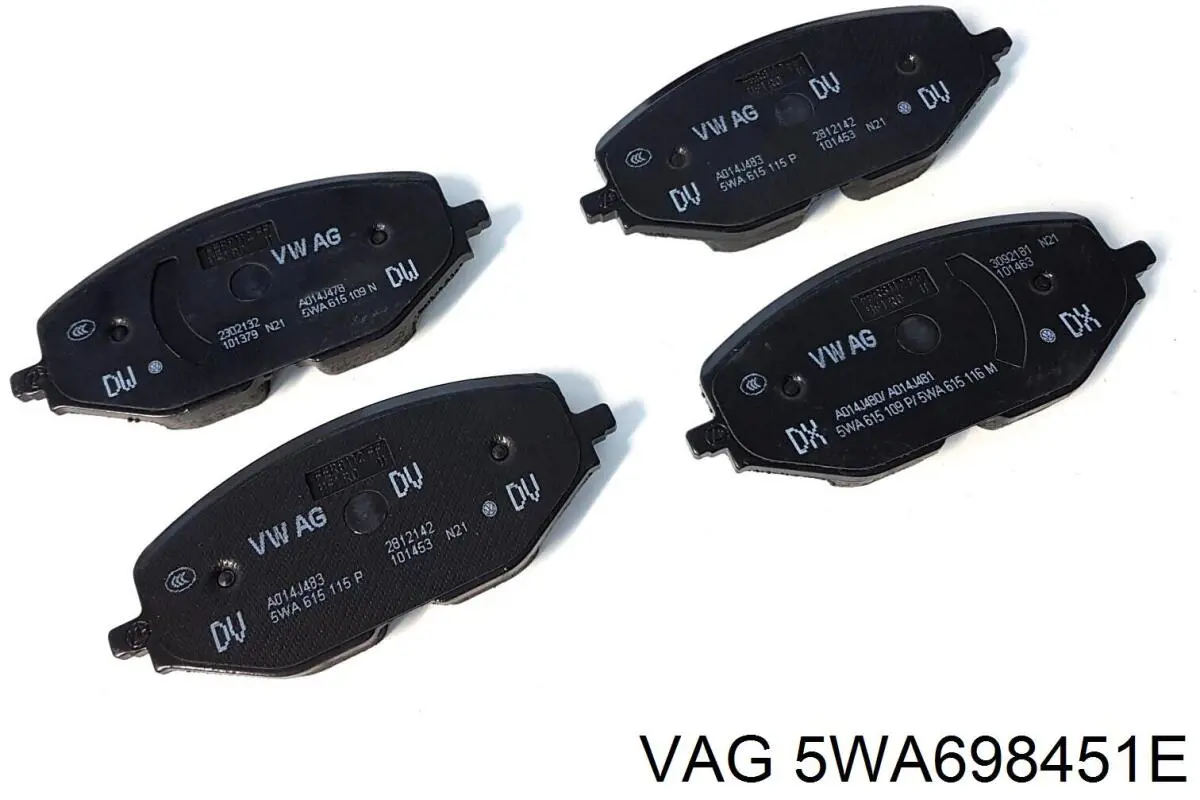 Купити 5WA698451E VAG Задні колодки