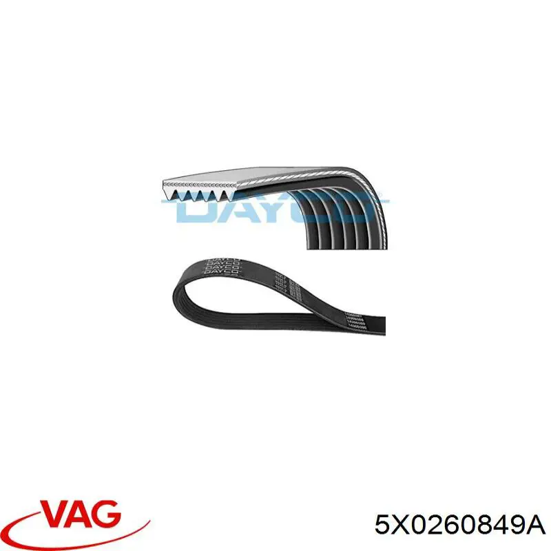 Клиновий ремінь VAG 5X0260849A ціна, від 19.12 USD