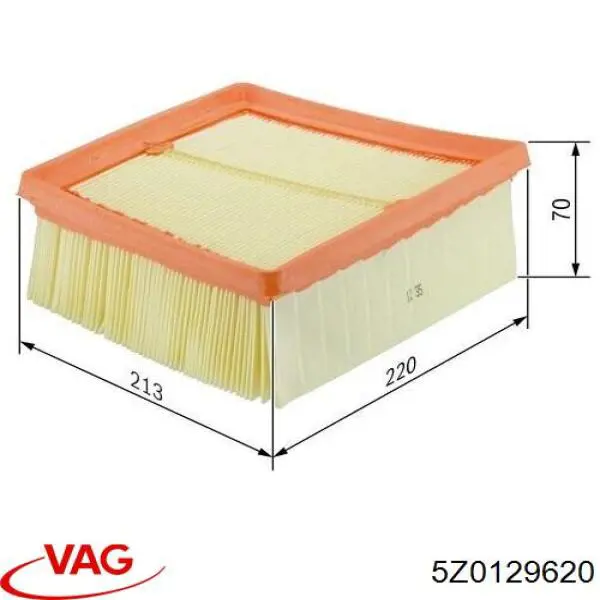 Елемент повітряного фільтра VAG 5Z0129620 ціна, від 5.74 USD