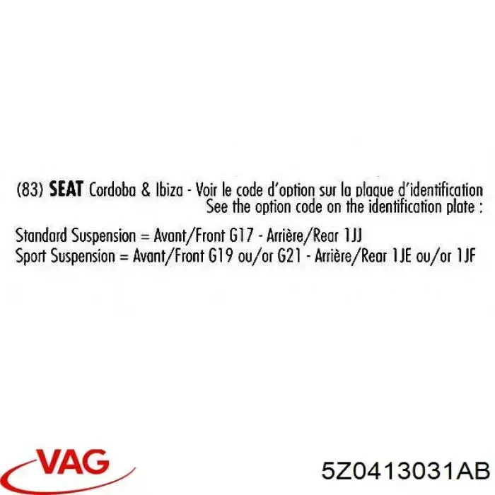 Купити 5Z0413031AB VAG Амортизатор передньої підвіски