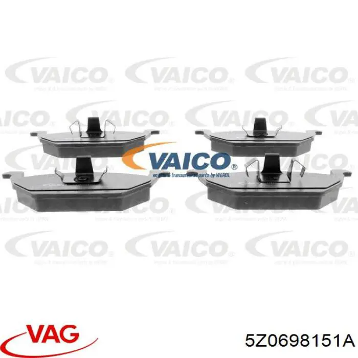 Купити 5Z0698151A VAG Колодки гальмівні передні, дискові