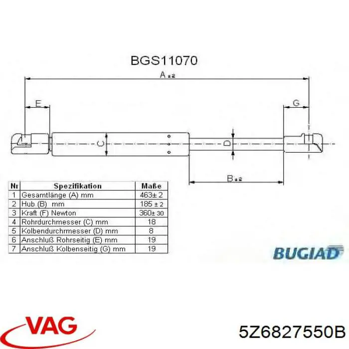 Амортизатор багажника GS0861 Magneti Marelli