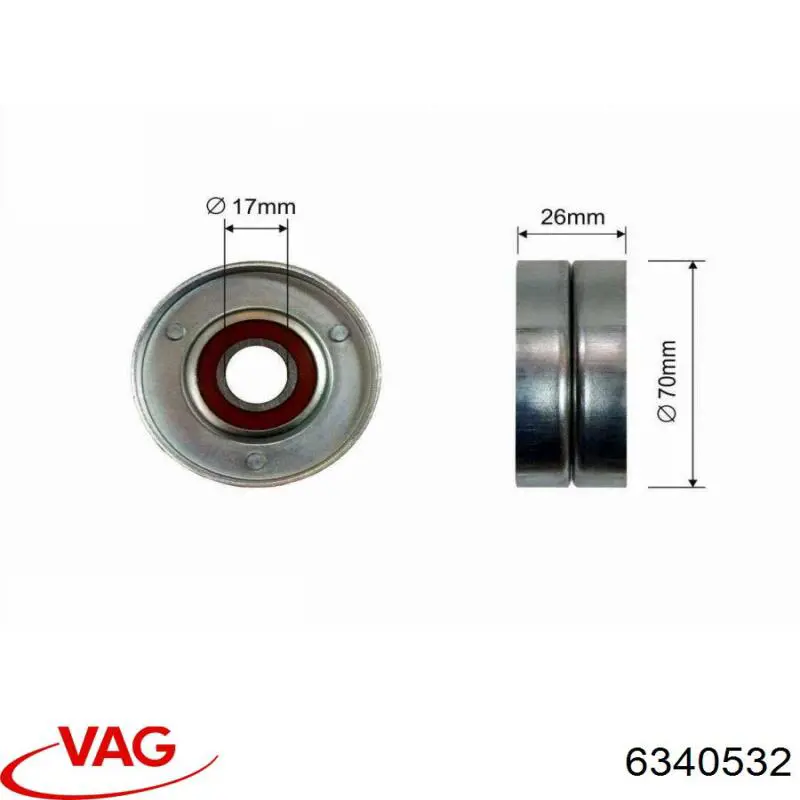Натягувач приводного ременя VAG 6340532 ціна, від 27.49 USD