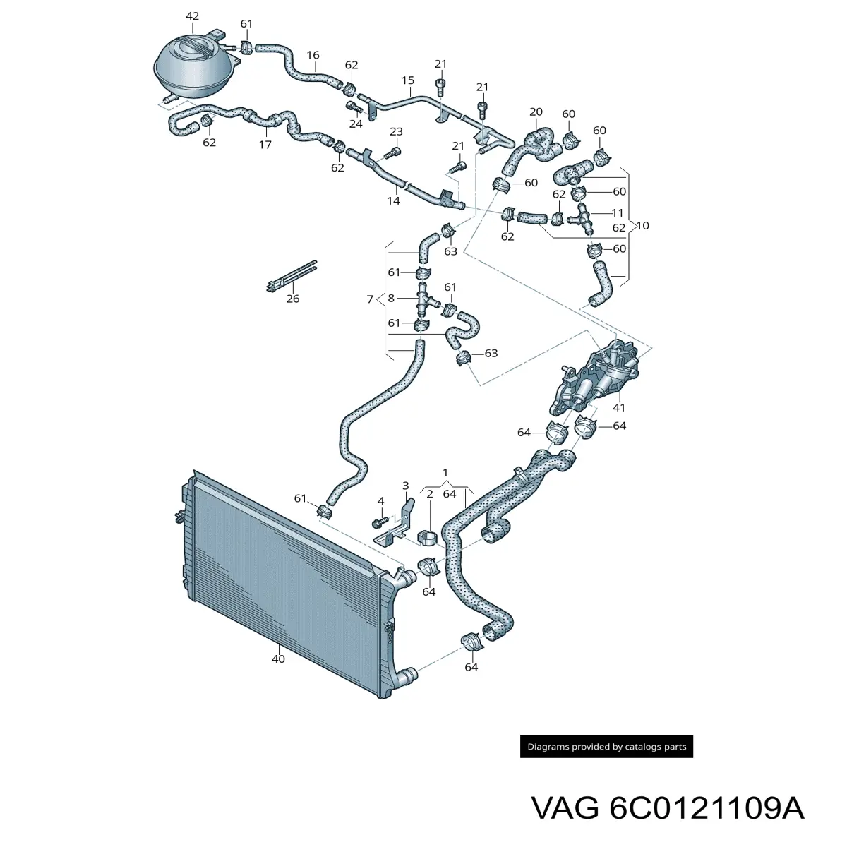  VAG 6C0121109A ціна, від 60.17 USD