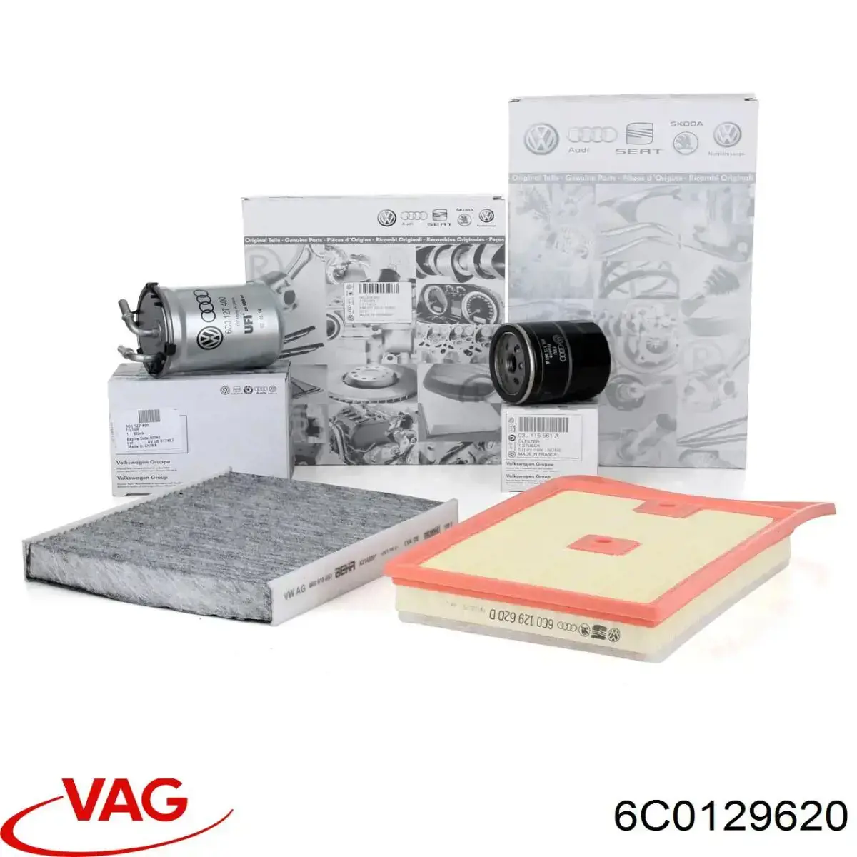 Купити 6C0129620 VAG Автомобільний фільтр повітря