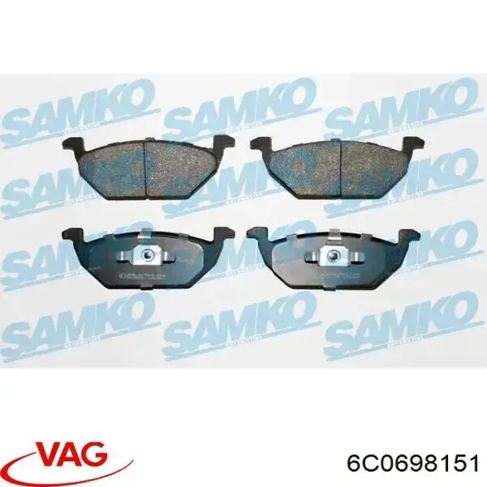 Передні тормозні колодки 6C0698151 VAG