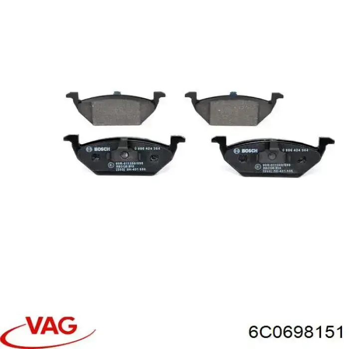 Гальмівні колодки VAG 6C0698151 ціна, від 23.19 USD