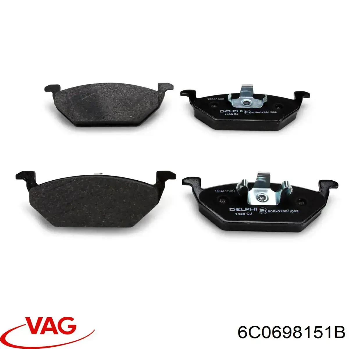 6C0698151B VAG Передні гальмівні колодки