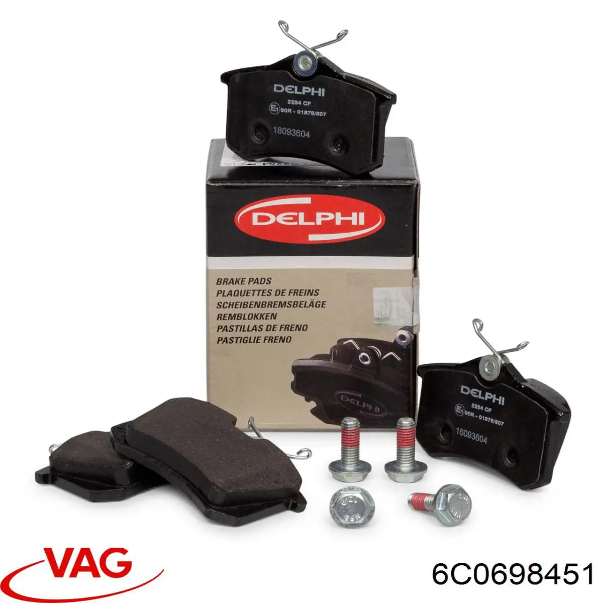 Задні гальмівні колодки VAG 6C0698451 ціна, від 21.13 USD