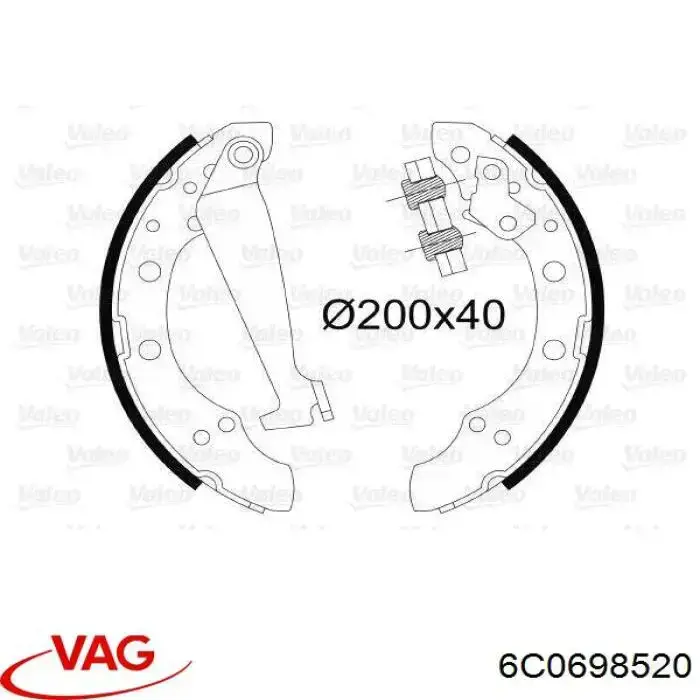 Гальма робочі задні ножні і гальмівні барабани VAG 6C0698520