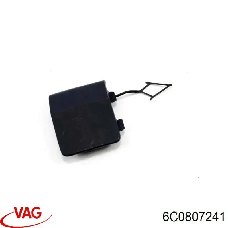 6C0807241 VAG Заглушка бампера буксирувального гака, передня