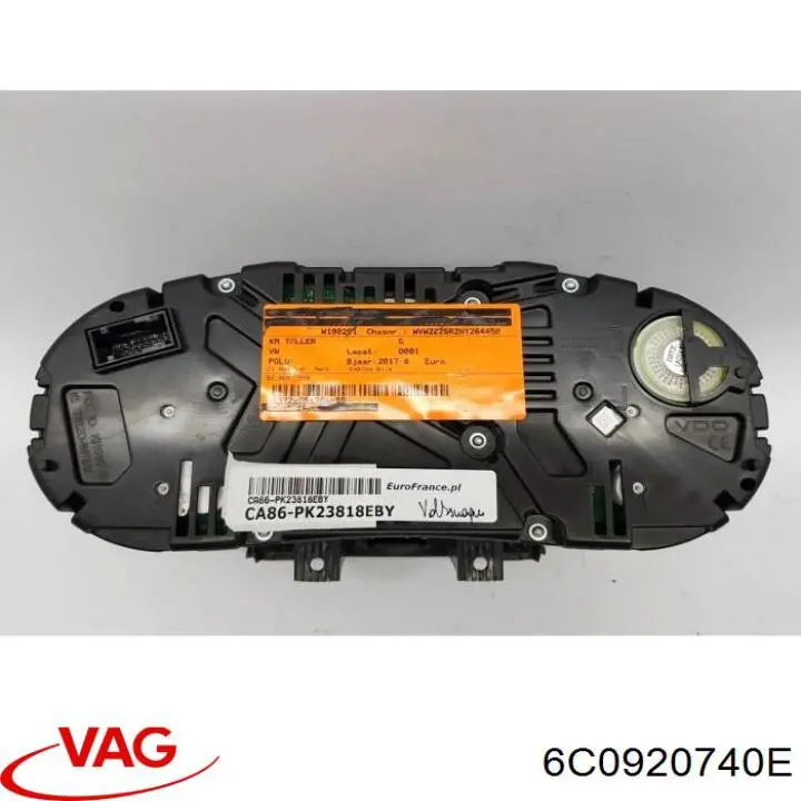 6C0920740E VAG приладова дошка-щиток приладів
