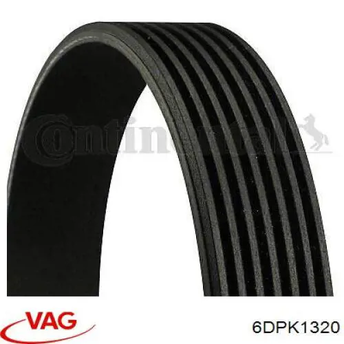 Клиновий ремінь VAG 6DPK1320 ціна, від 14.48 USD