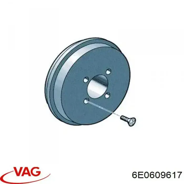 Купити 6E0609617 VAG Барабан гальмівний задній