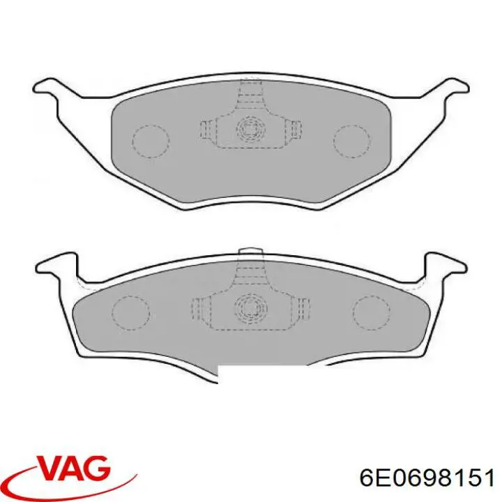 6E0698151 VAG Передні гальмівні колодки