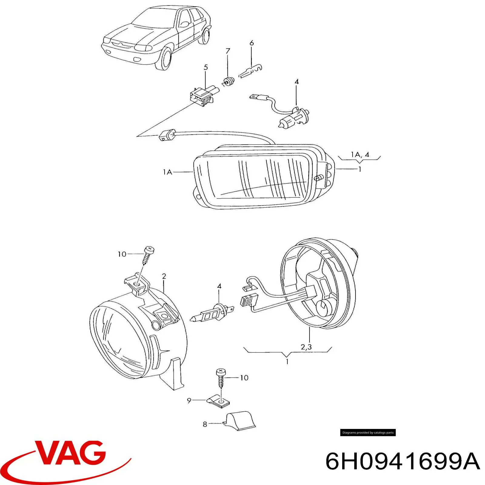 6H0941699A VAG Туманка ліва