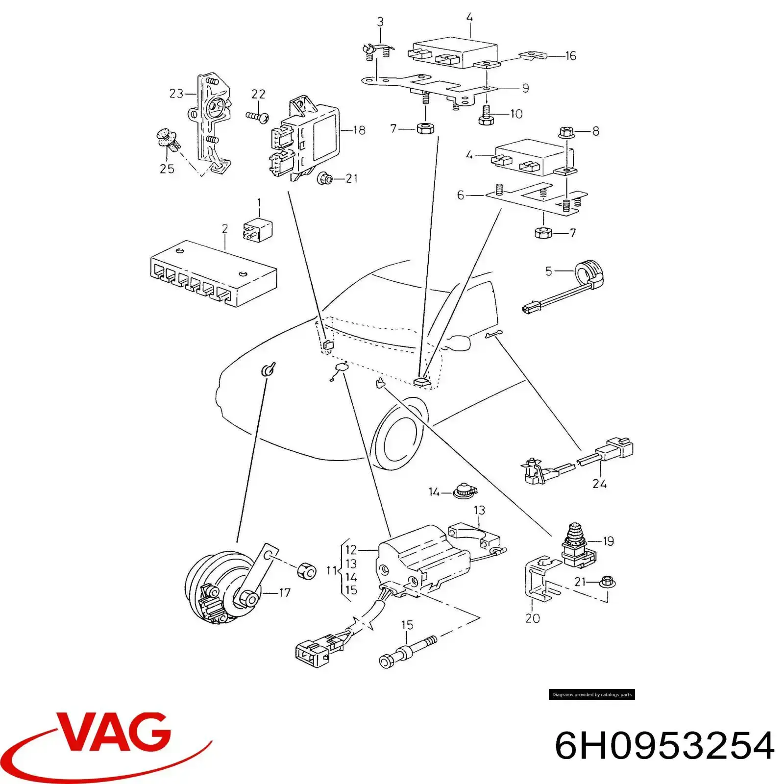  VAG 6H0953254 ціна, від 27.42 USD