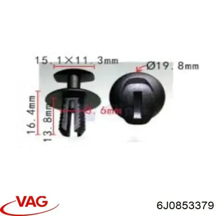 Купити 6J0853379 VAG Пістон (кліп) кріплення підкрилки переднього крила