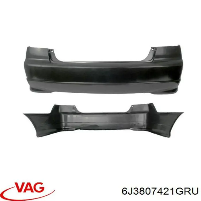 Кожух бампера заднього VAG 6J3807421GRU ціна, від 124.83 USD