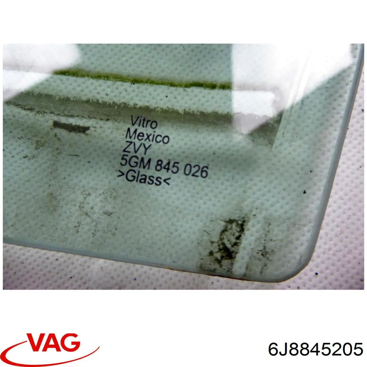 Скло заднє ліве VAG 6J8845205