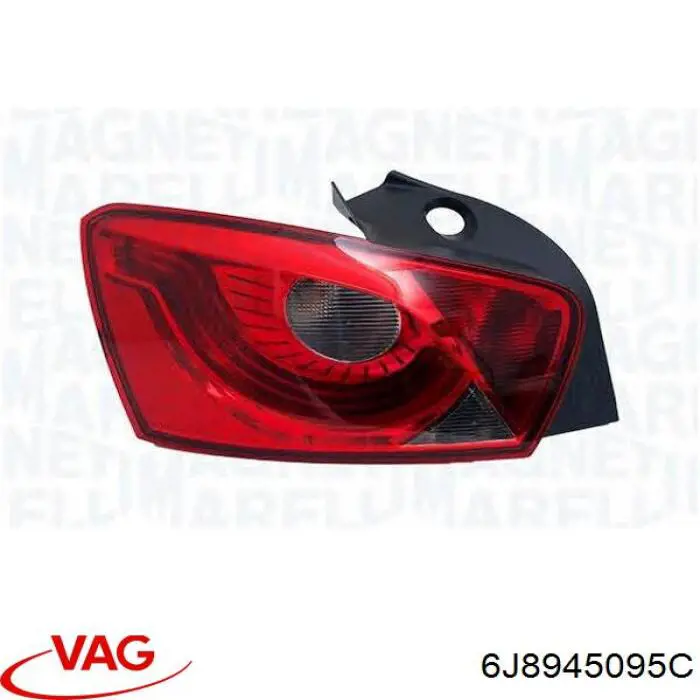 Задня ліва зовнішня фара VAG 6J8945095C ціна, від 52.55 USD