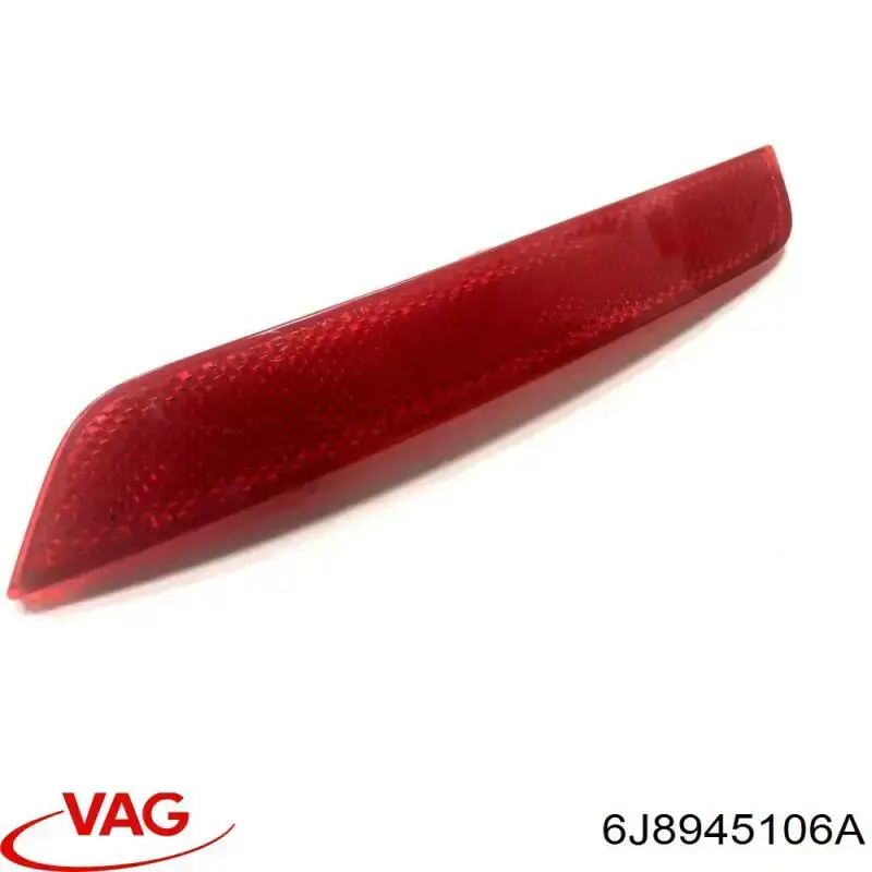 Катафот (відбивач) заднього бампера, правий 6J8945106A VAG